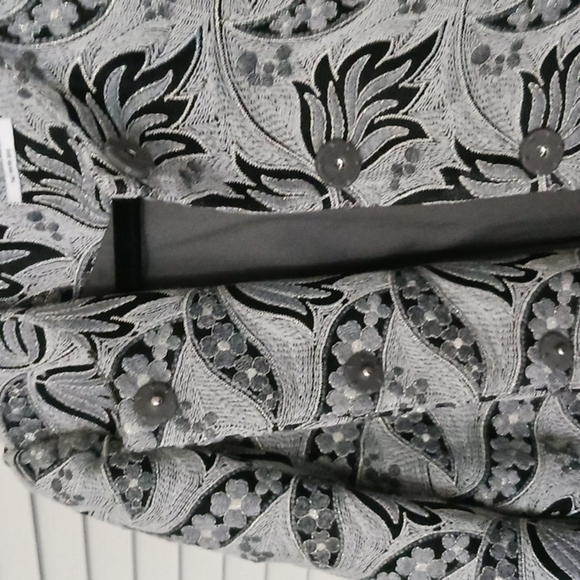 CO. Floral Embroidered Cropped Evening Opera Jacket, Size M - Picture 6 of 16